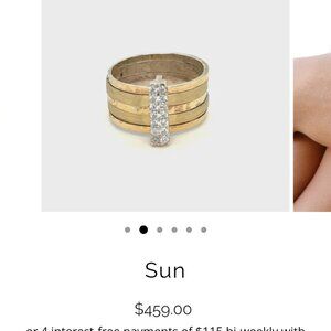 MEDITATION spin and wish Sun ring